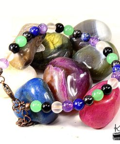 Bracelet Heulyn - Tourmaline, Améthyste et Pierres Naturelles ( bouclier anti-douleur ) – Image 4