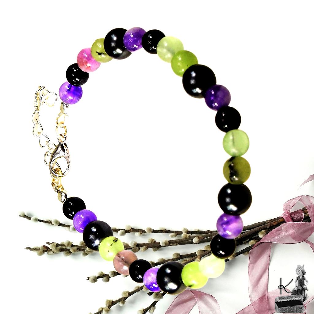 Bracelet Luam - perles en Tourmaline, Fluorite et Pierres Protectrices ( protection pour empathes ) – Image 2