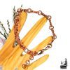 Bracelet jonc "Gildas" du Trésor des Korriganes, fabriqué entièrement à la main en cuivre 100% naturel d'une longueur de 20 cm avec section de rallonge.