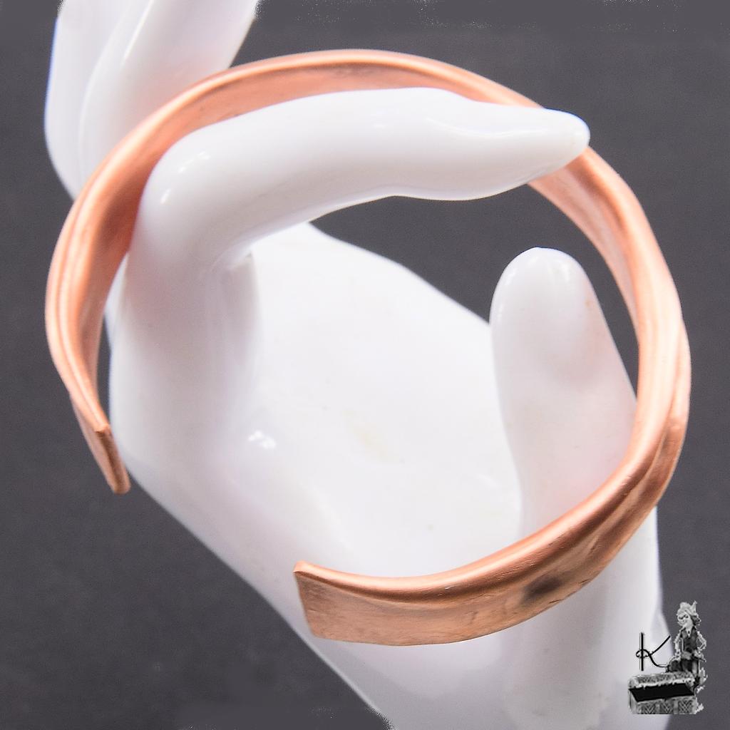 Bracelet manchette Tany - cuivre martelé naturel – Image 3