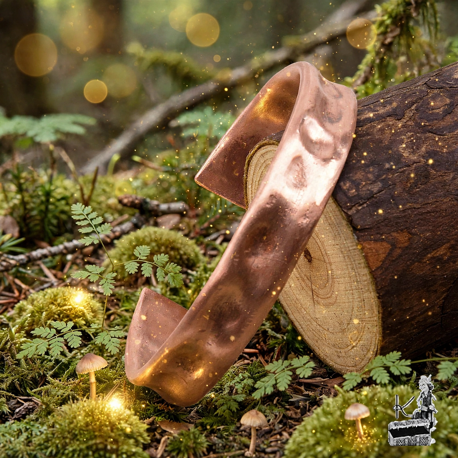Bracelet manchette Tany - cuivre martelé naturel – Image 6