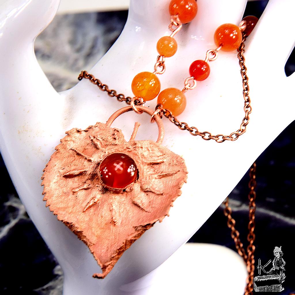 Collier Alvyn - cornaline et cuivre électro-formé – Image 7