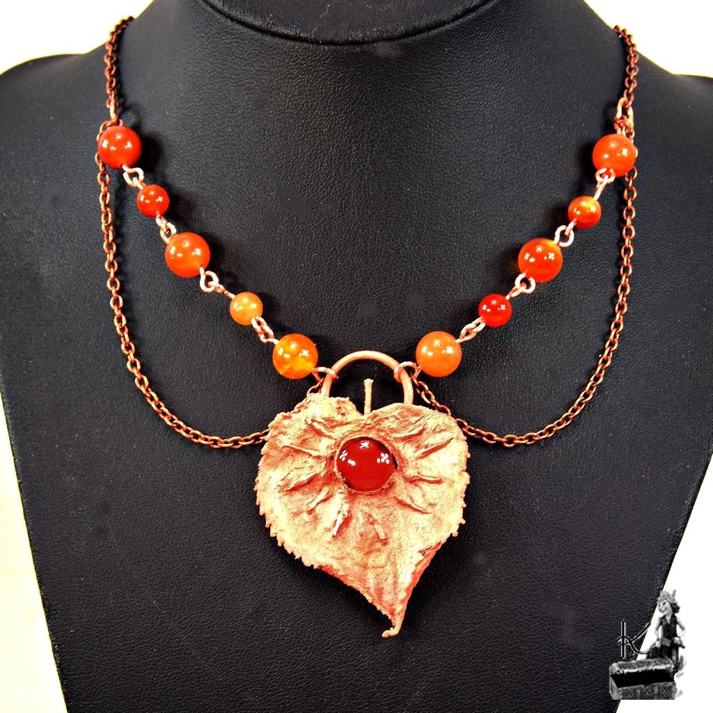 Collier Alvyn - cornaline et cuivre électro-formé – Image 3