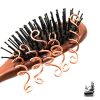 Lot de 5 épingles à cheveux spirales en cuivre façonné à la main par Le Trésor des Korriganes, accessoire de coiffure celtique artisanal.