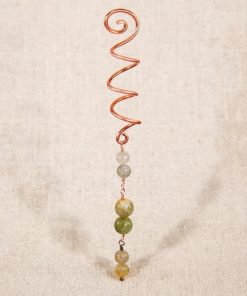 Spirale à cheveux en cuivre et labradorite – Image 3