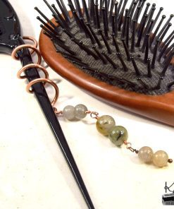 Spirale à cheveux en cuivre et labradorite – Image 4