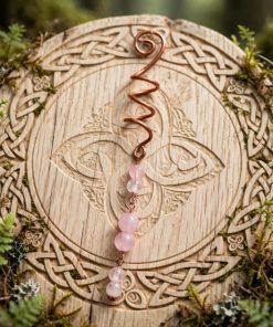 Spirale à cheveux en cuivre et quartz rose – Image 4