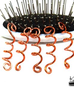 Alternative view of Lot de 5 spirales à cheveux en cuivre