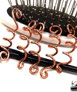 Lot de 5 spirales à cheveux en cuivre – Image 4