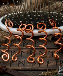 Lot de 5 spirales à cheveux en cuivre – Image 5