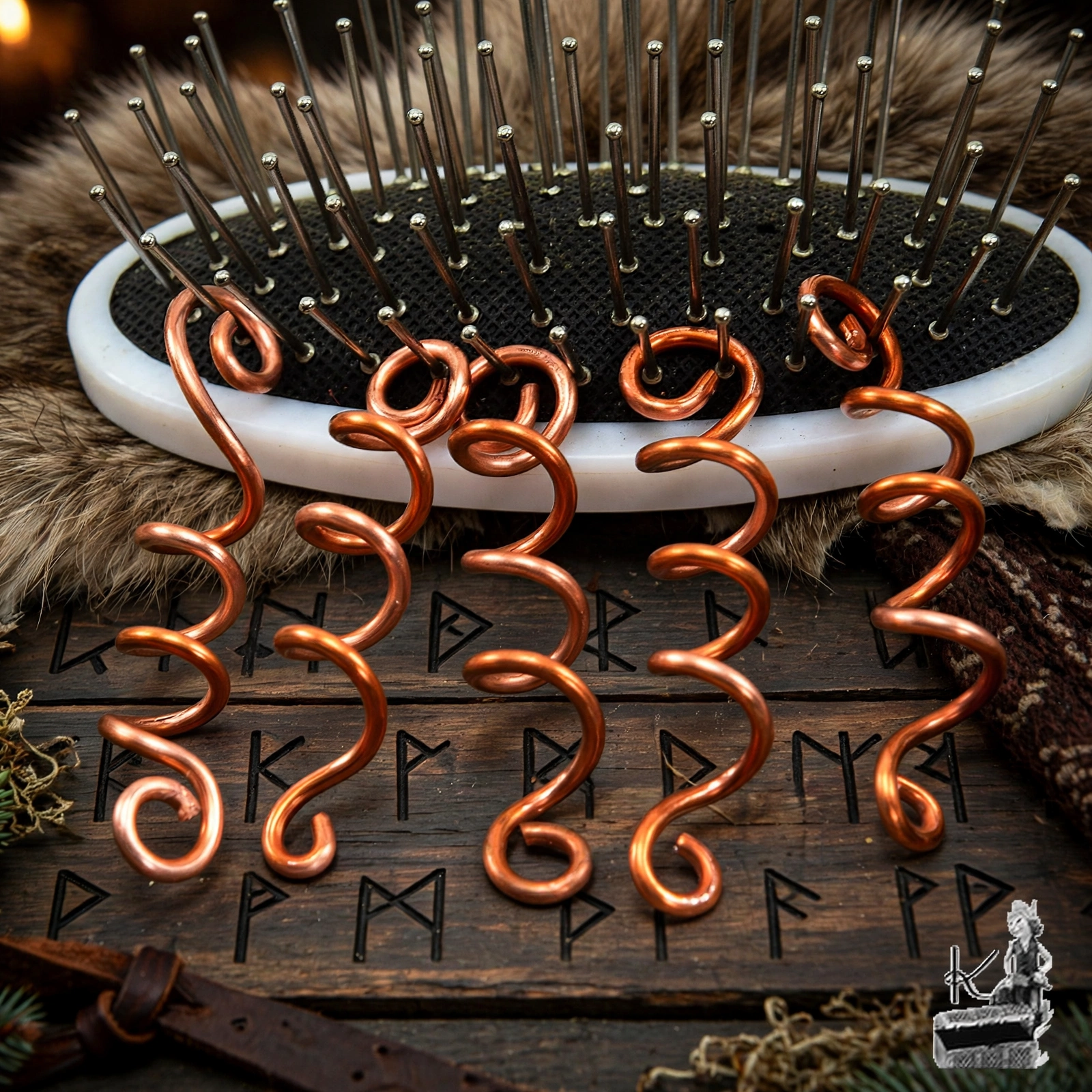 Lot de 5 spirales à cheveux en cuivre – Image 5