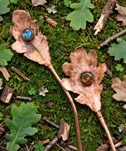 Duo d’Épingles à Cheveux en Cuivre électroformés et labradorite – Image 5