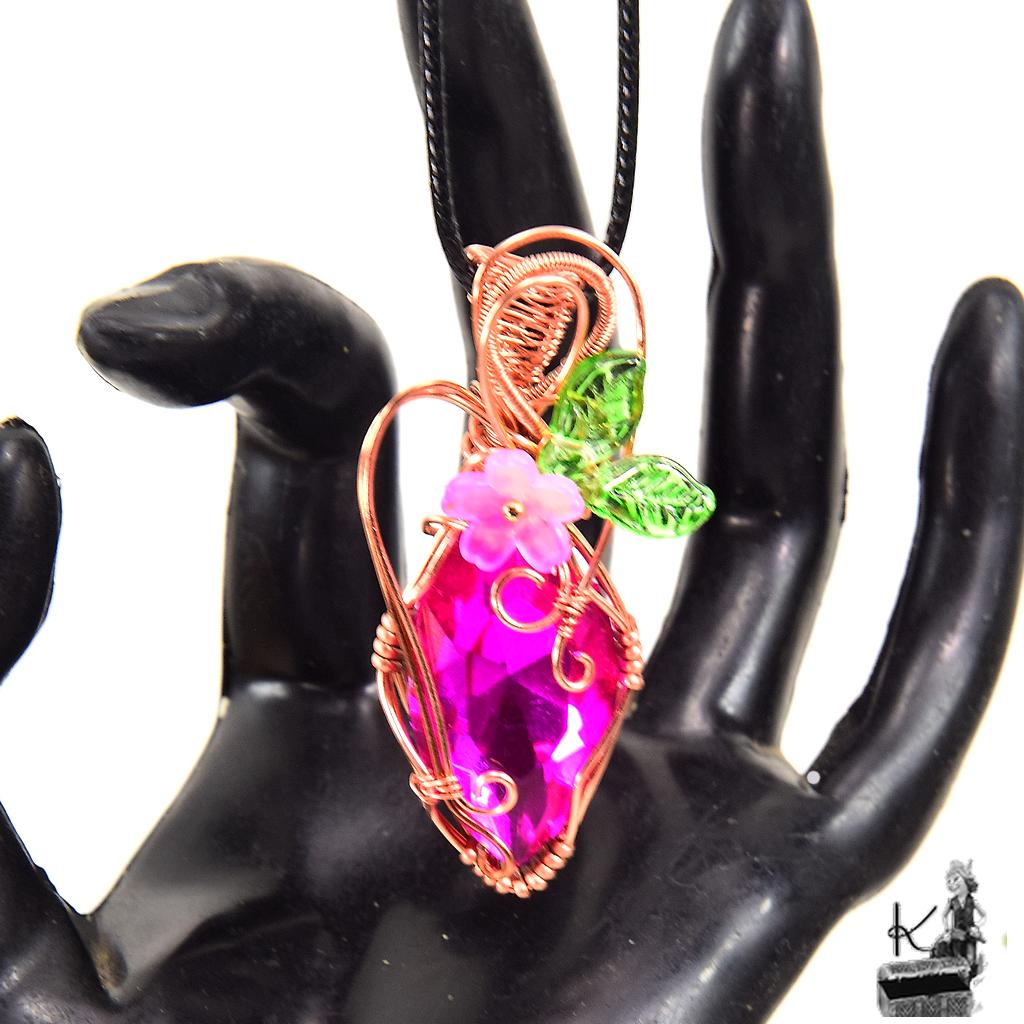 Pendentif Chimera - cristal et cuivre – Image 2