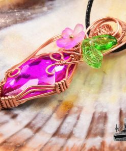 Pendentif Chimera - cristal et cuivre – Image 3