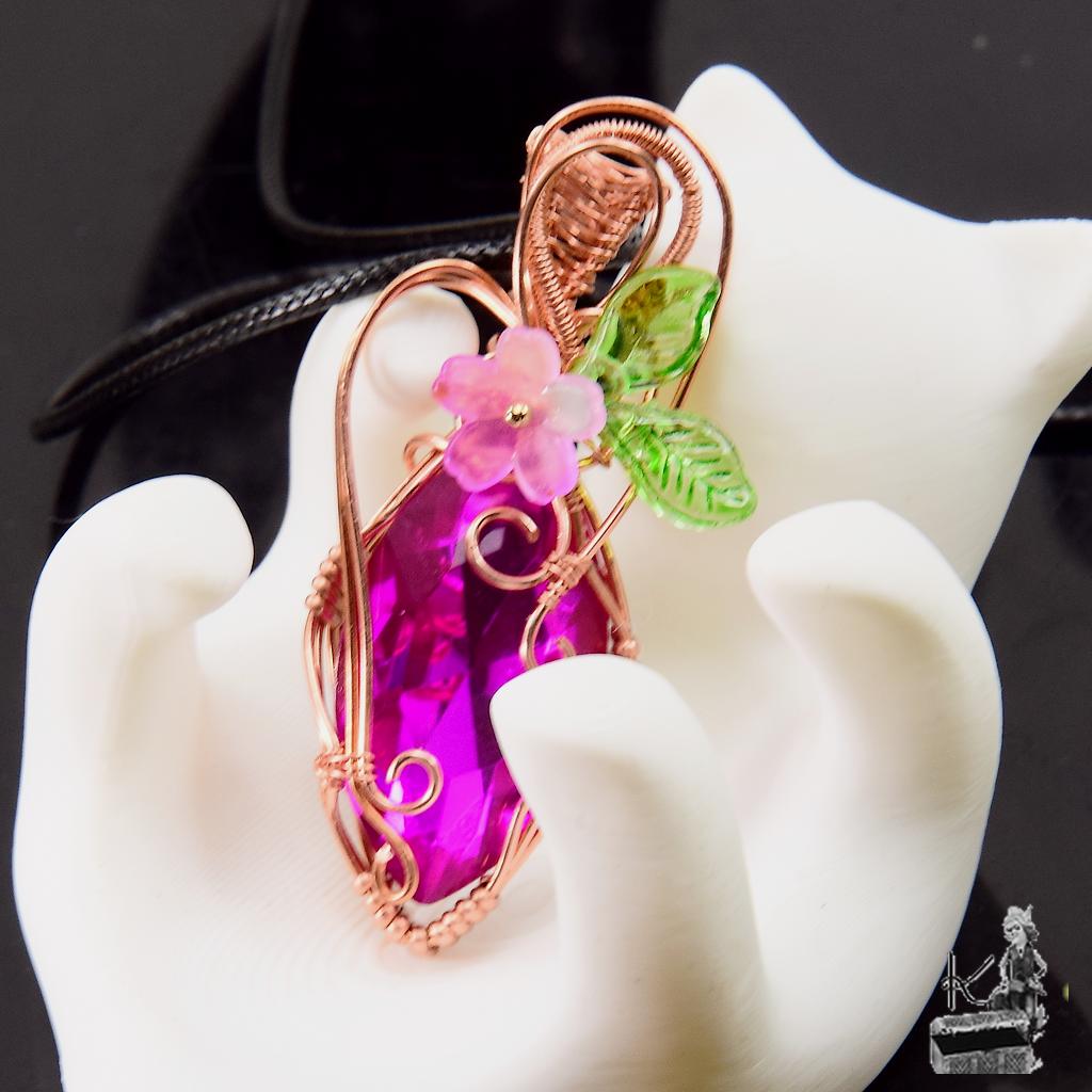 Pendentif Chimera - cristal et cuivre – Image 4