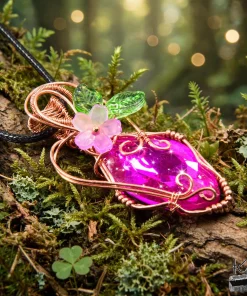 Pendentif Chimera - cristal et cuivre – Image 5