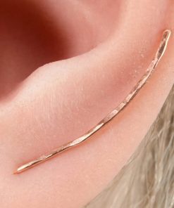 Boucle d'oreille grimpante Tebi - cuivre naturel – Image 2