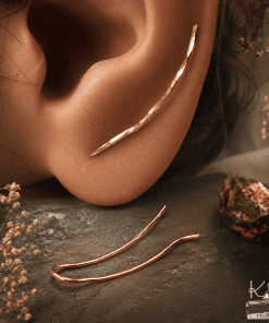 Boucle d'oreille grimpante Tebi - cuivre naturel – Image 4
