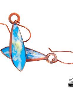 Boucles d'oreille Azurine - agate plume – Image 3