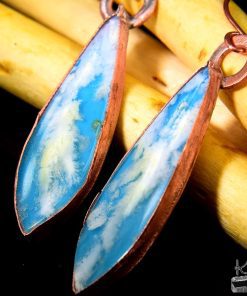 Boucles d'oreille Azurine - agate plume – Image 4