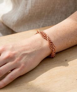 Bracelet en chainmaille Gaela – cuivre naturel – Image 6