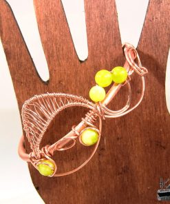 Bracelet Jonc Patsy – cuivre naturel et péridot – Image 4