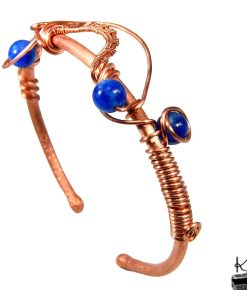 Alternative view of Bracelet jonc Mati - cuivre naturel et cyanite