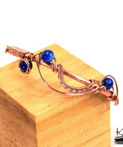 Bracelet jonc Mati - cuivre naturel et cyanite – Image 6