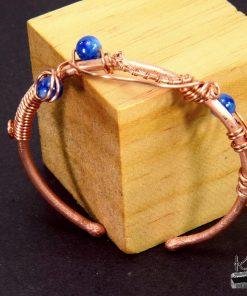 Bracelet jonc Mati - cuivre naturel et cyanite – Image 5