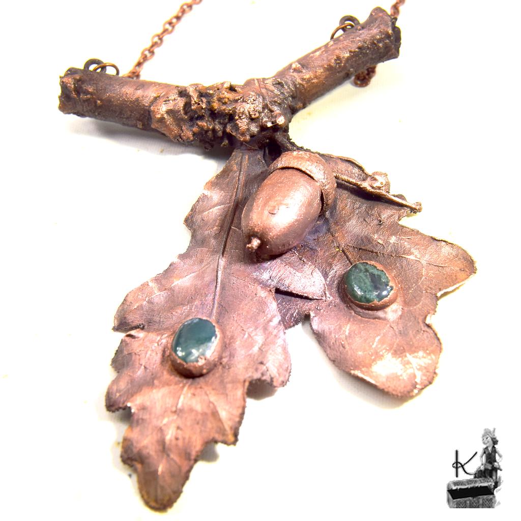 Collier Dagad - electroformé avec agates mousse – Image 2