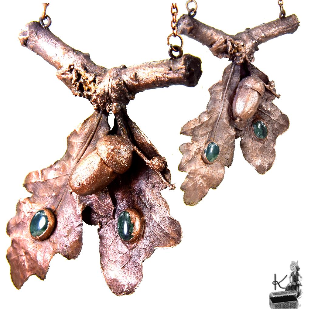 Collier Dagad - electroformé avec agates mousse – Image 3