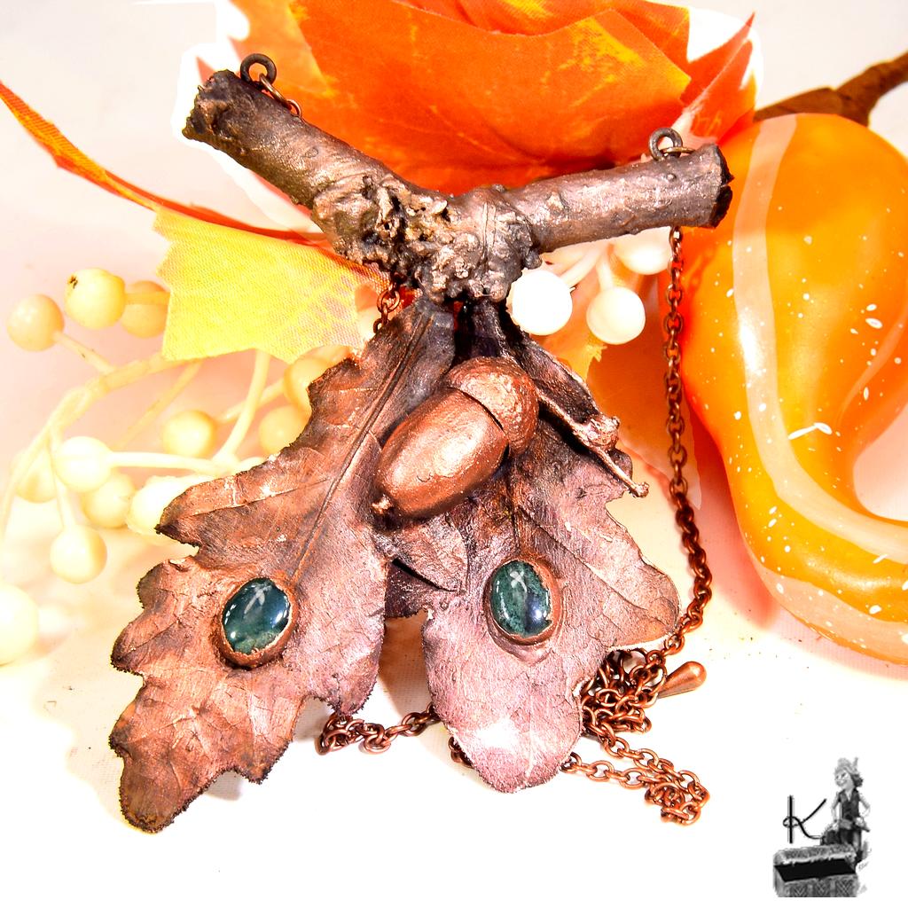 Collier Dagad - electroformé avec agates mousse – Image 4