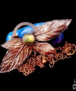 Collier Eliantha - feuilles electroformé avec labradorite – Image 5