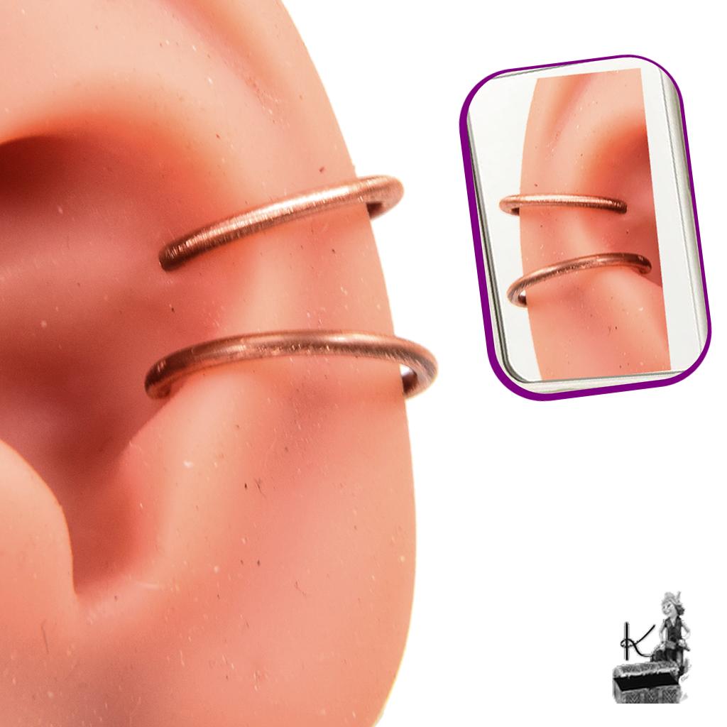 Ear Cuff Double Onde - Cuivre pur artisanal – Image 5