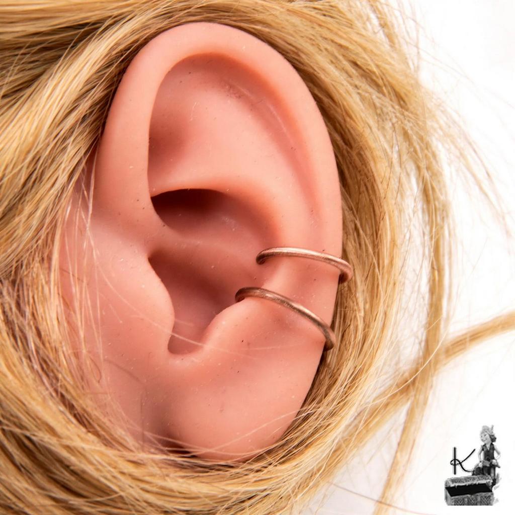 Ear Cuff Double Onde - Cuivre pur artisanal – Image 3