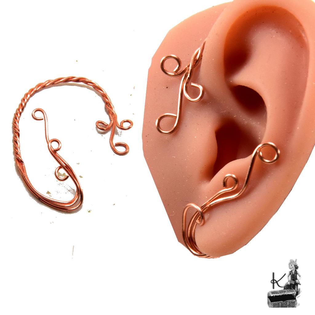 Ear Cuff Elfique en Cuivre - Volute d'Elwen | sans perçage – Image 3