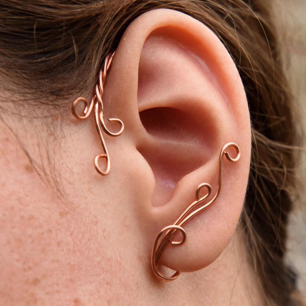 Ear Cuff Elfique en Cuivre - Volute d'Elwen | sans perçage – Image 2