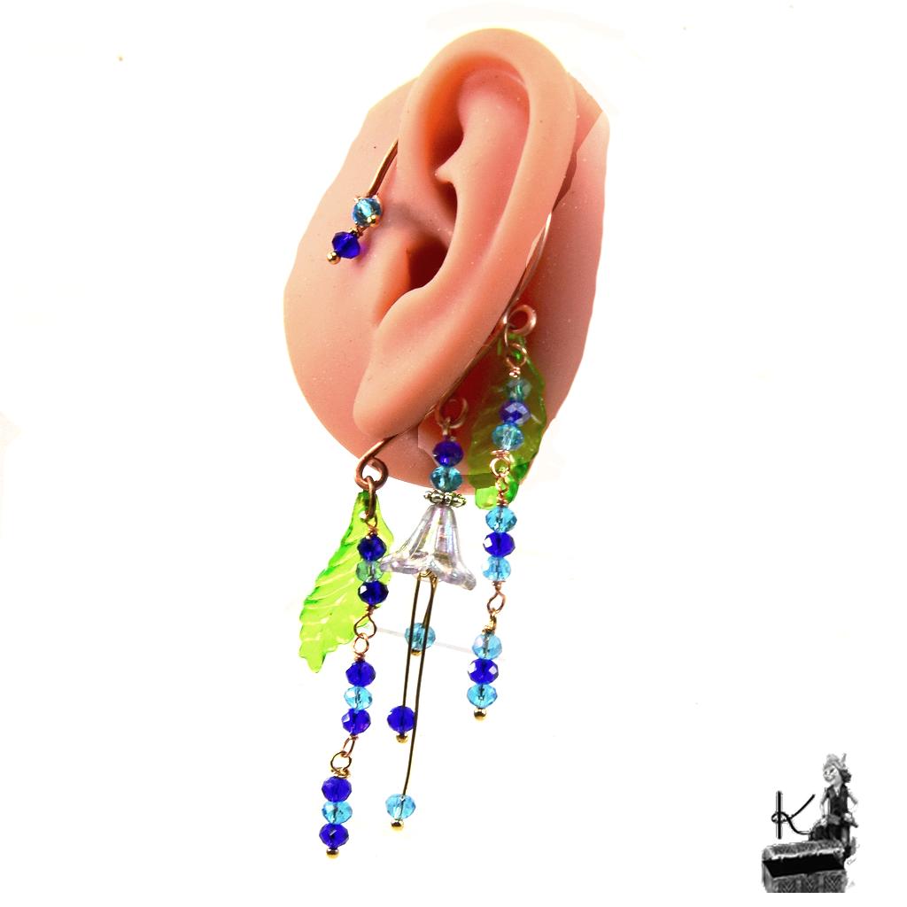 Tour d'oreille / ear-cuff Melyra - Rosée d'Azur – Image 2