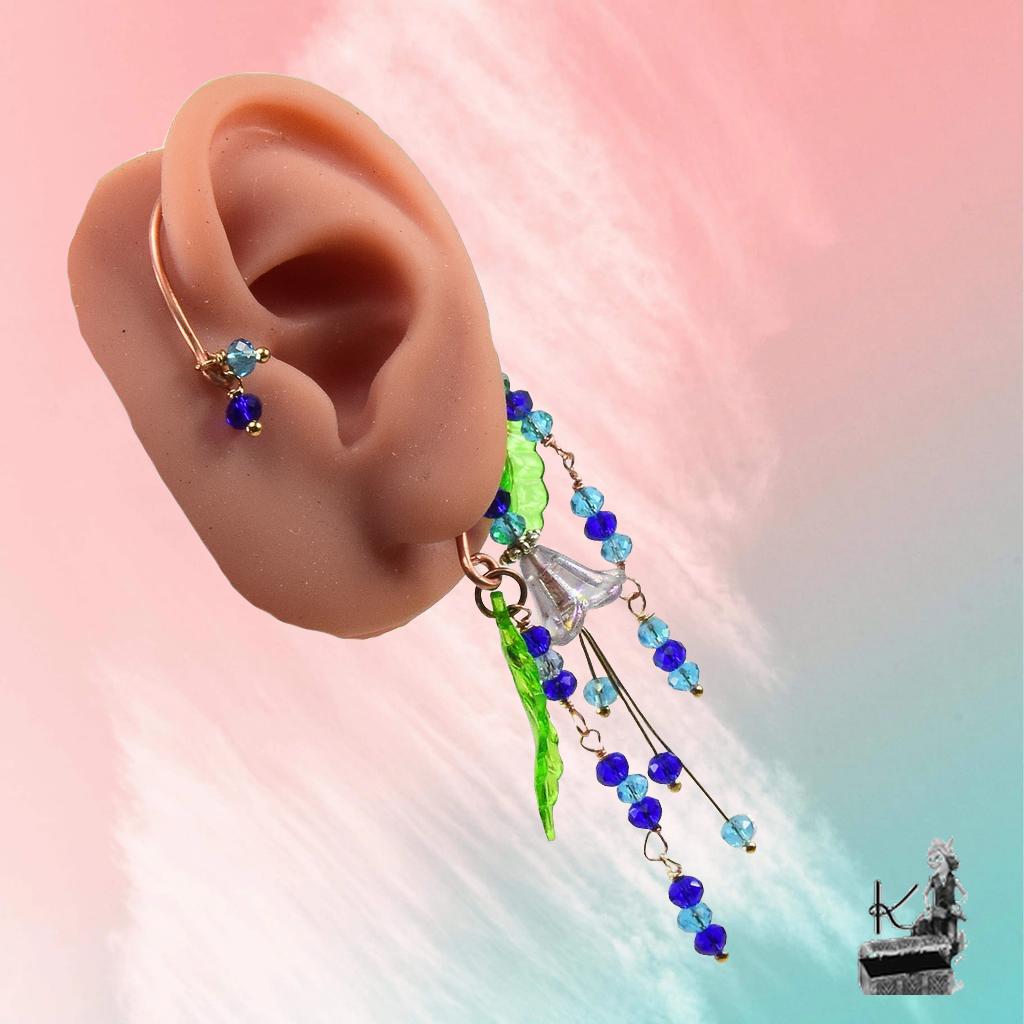 Tour d'oreille / ear-cuff Melyra - Rosée d'Azur – Image 3