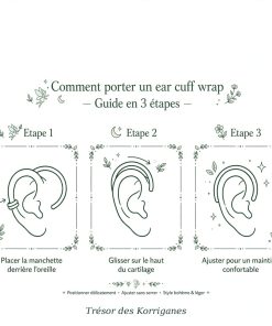 Tour d'oreille / ear-cuff Melyra - Rosée d'Azur – Image 6