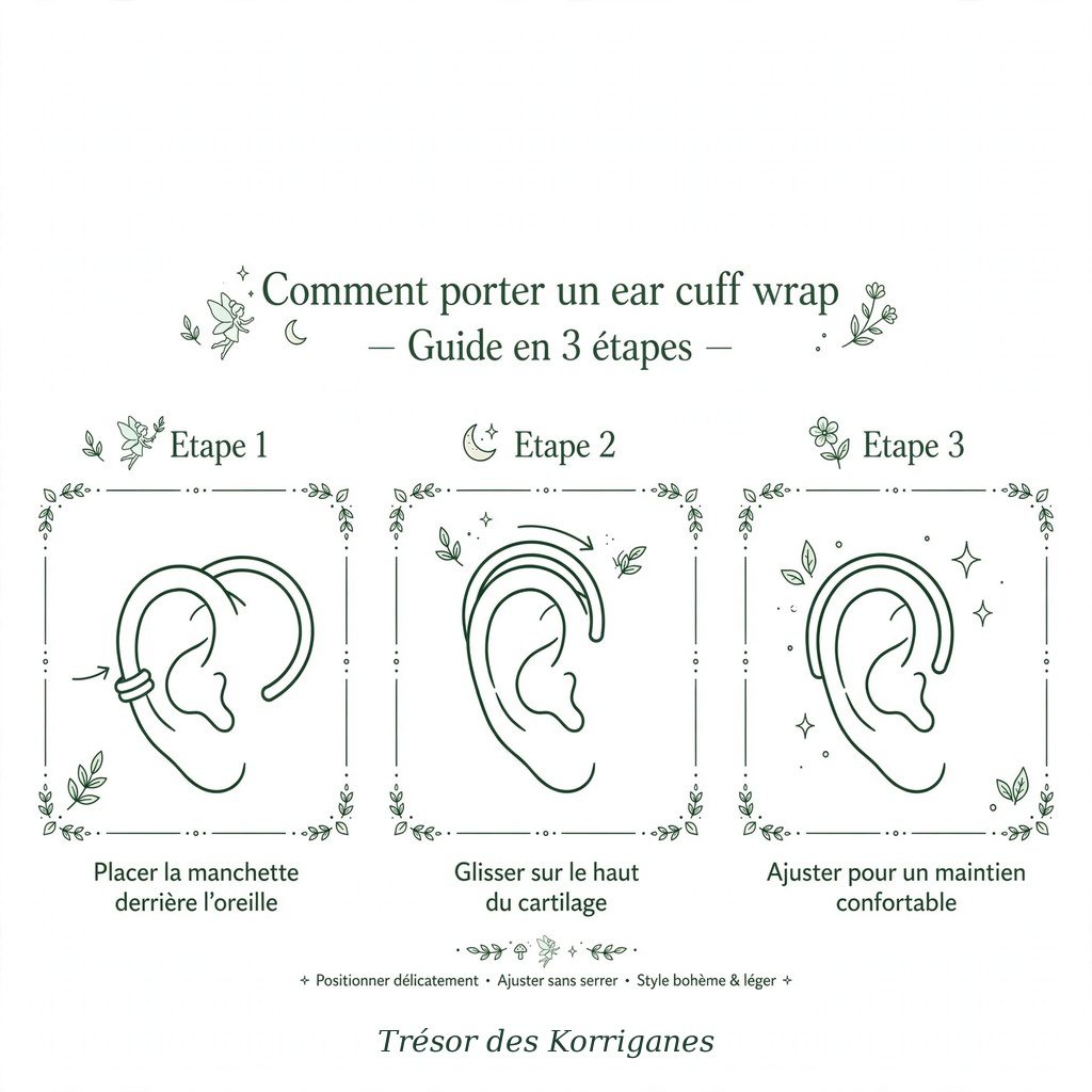 Tour d'oreille / ear-cuff Melyra - Rosée d'Azur – Image 6