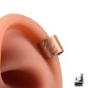 Ear cuff Rhun : tour d'oreille sans perçage en cuivre texturé façonné à la main par Le Trésor des Korriganes.