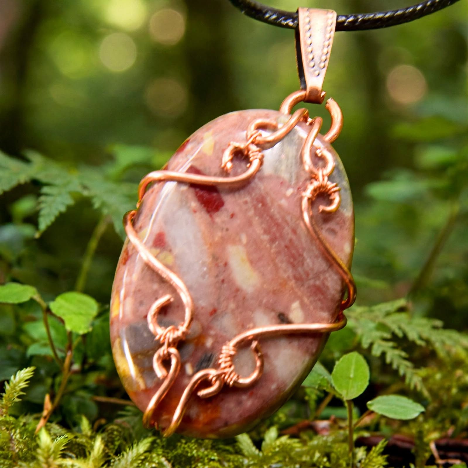 Pendentif Aourenn - brèche de chert wire wrapped – Image 5