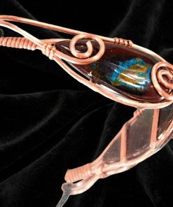 Pendentif Azelia - Chrysocolle Cuprite wire wrapped – Image 5