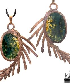 Pendentif Kirio - agate mousse et thuya éléctroformé – Image 3
