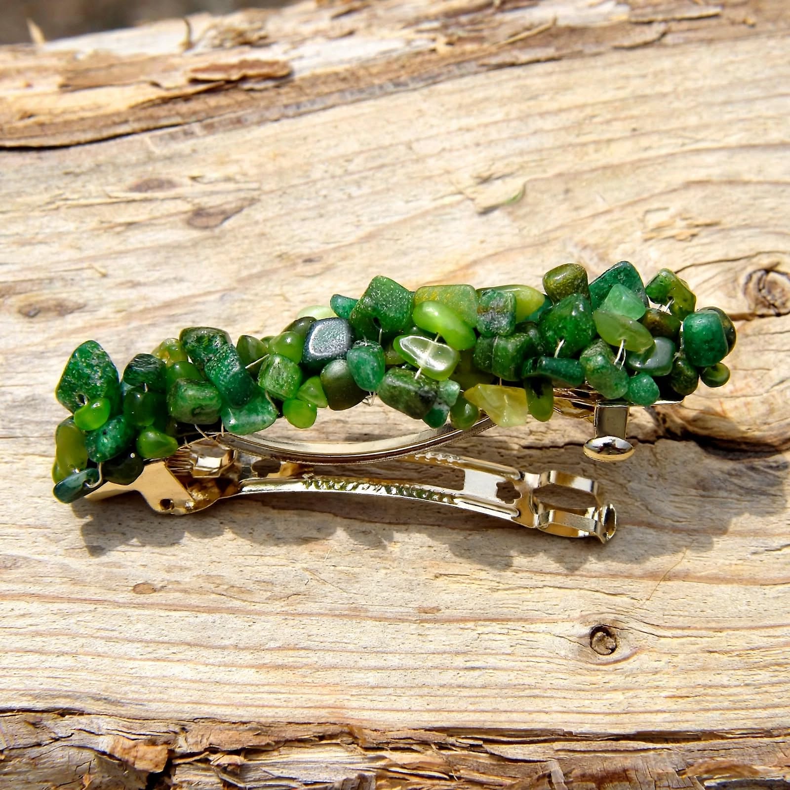 Barrette cheveux Sylve – jade – Image 2