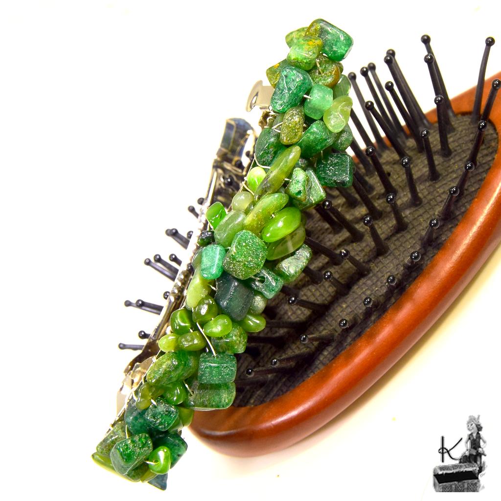 Barrette cheveux Sylve – jade – Image 4