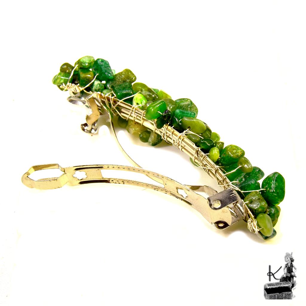 Barrette cheveux Sylve – jade – Image 3
