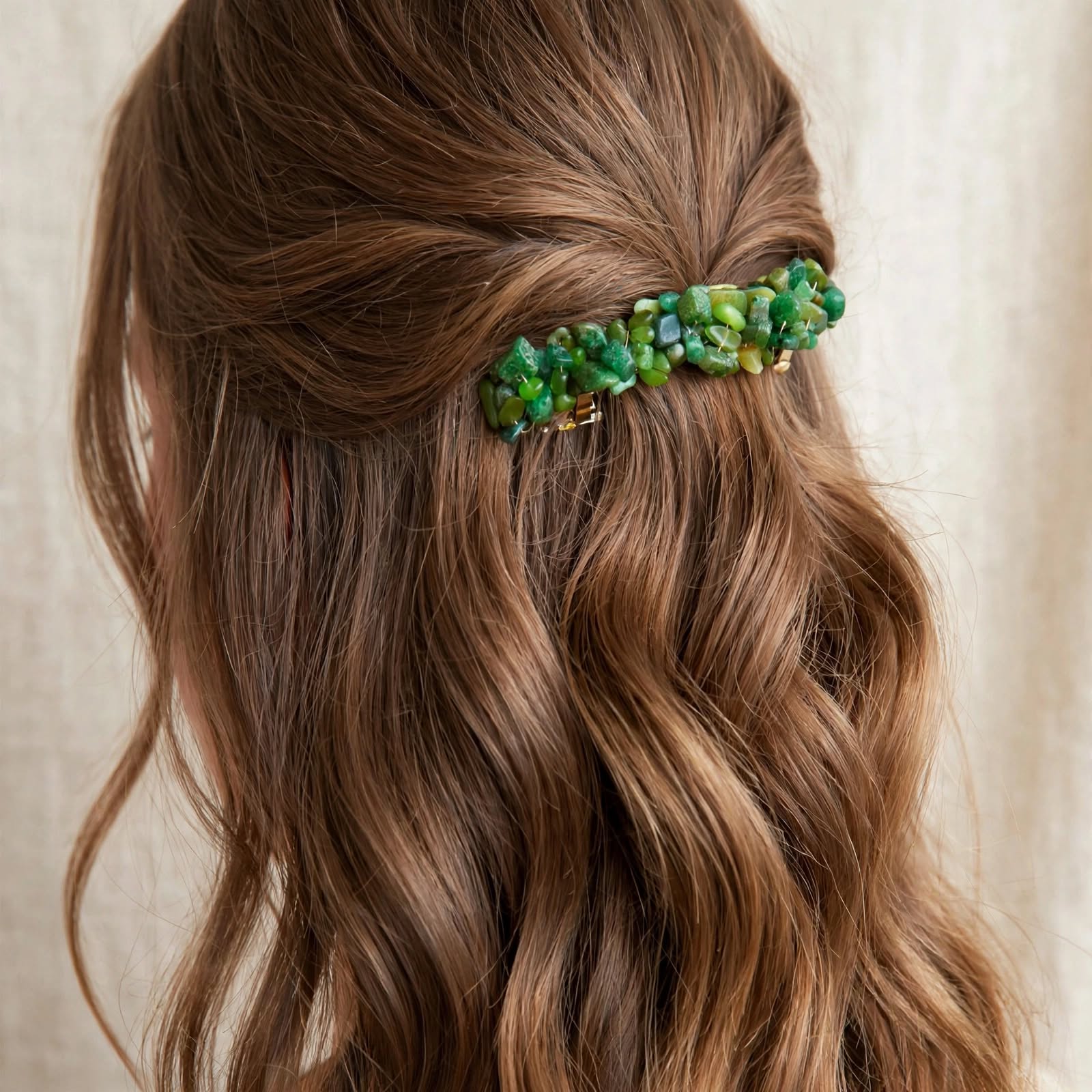 Barrette cheveux Sylve – jade – Image 6