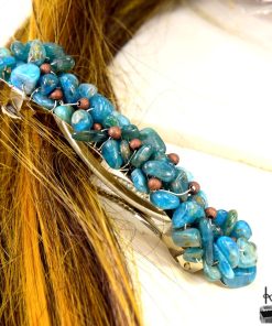 Barrette cheveux Ondine - opale bleue – Image 3